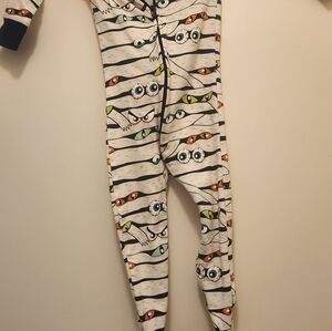 Old Navy Striped Mummy Eyes Footie Pajama